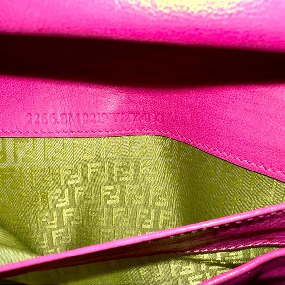Pink Fendi Lambskin Wallet On Chain WOC - Picture 11 of 15